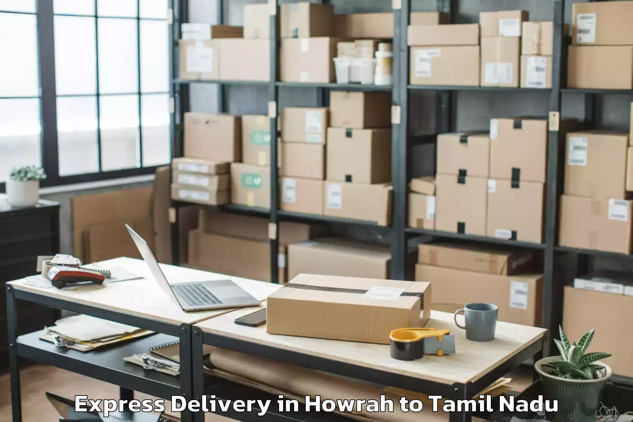 Professional Howrah to Udumalaippettai Express Delivery